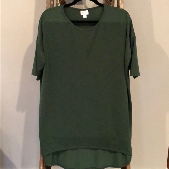 LuLaRoe Tops - EUC Small Green LulaRoe Irma
